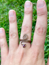 Load image into Gallery viewer, Fluorite Spiral Ring Size 9
