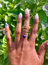 Load image into Gallery viewer, Lapis Lazuli Spiral Ring

